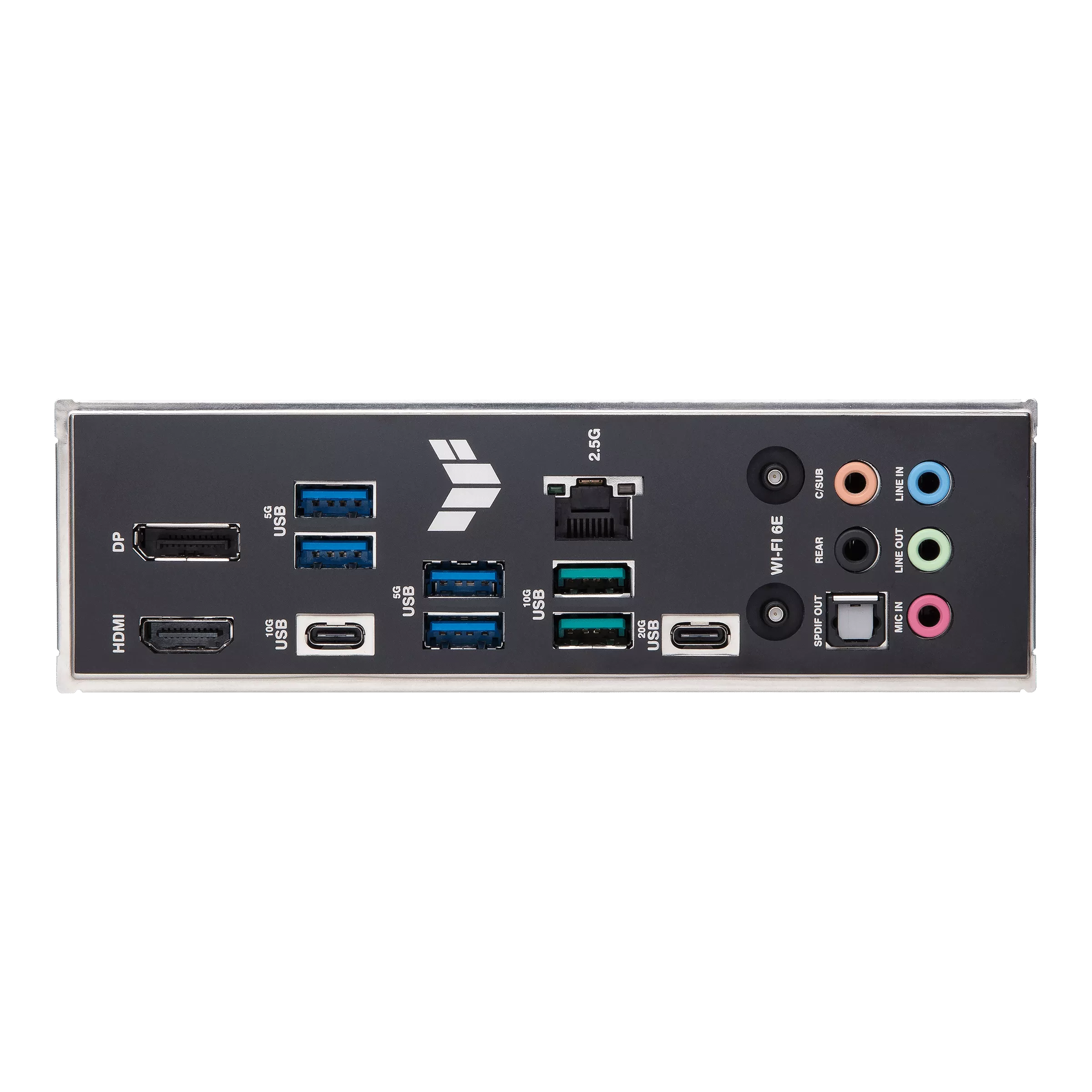 پنل پشتی مادربرد ASUS TUF GAMING Z790-PRO WIFI با پورت‌ها و اتصالات